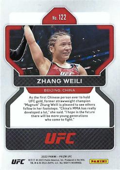 2022 Panini Prizm UFC #122 Zhang Weili Back