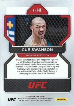 2022 Panini Prizm UFC #141 Cub Swanson Back