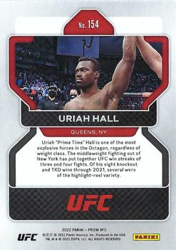 2022 Panini Prizm UFC #154 Uriah Hall Back