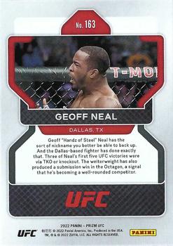 2022 Panini Prizm UFC #163 Geoff Neal Back