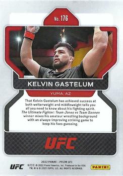 2022 Panini Prizm UFC #176 Kelvin Gastelum Back