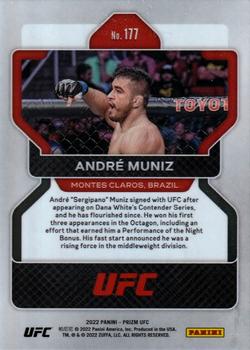 2022 Panini Prizm UFC #177 Andre Muniz Back