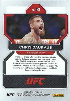 2022 Panini Prizm UFC #199 Chris Daukaus Back