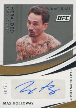 2021 Panini Immaculate Collection UFC - Heralded Signatures #HS-MXH Max Holloway Front