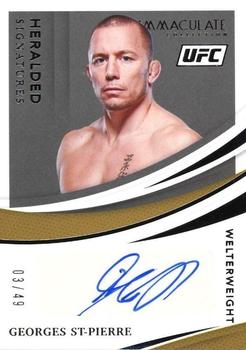 2021 Panini Immaculate Collection UFC - Heralded Signatures #HS-GSP Georges St-Pierre Front