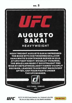 2022 Donruss UFC #5 Augusto Sakai Back