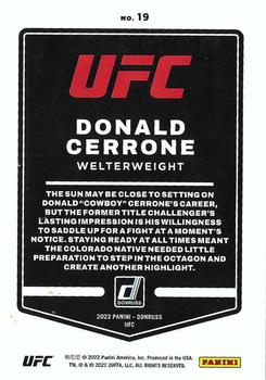 2022 Donruss UFC #19 Donald Cerrone Back
