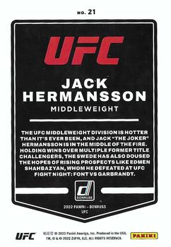 2022 Donruss UFC #21 Jack Hermansson Back