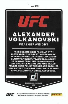 2022 Donruss UFC #23 Alexander Volkanovski Back