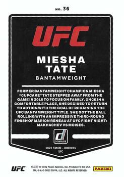 2022 Donruss UFC #36 Miesha Tate Back