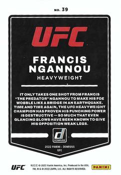2022 Donruss UFC #39 Francis Ngannou Back