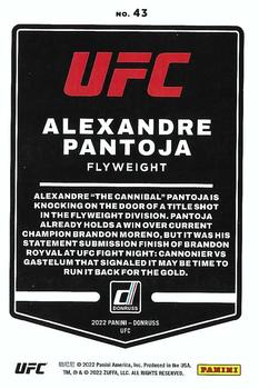 2022 Donruss UFC #43 Alexandre Pantoja Back