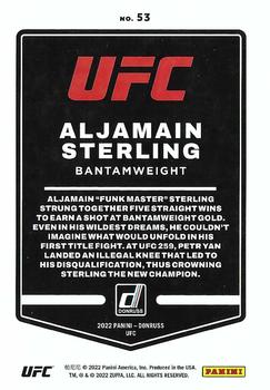 2022 Donruss UFC #53 Aljamain Sterling Back