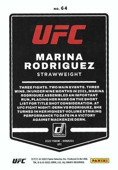 2022 Donruss UFC #64 Marina Rodriguez Back
