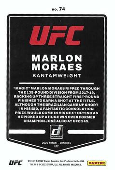 2022 Donruss UFC #74 Marlon Moraes Back