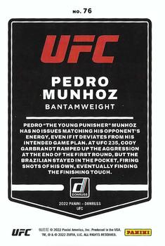 2022 Donruss UFC #76 Pedro Munhoz Back