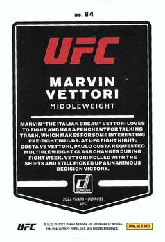 2022 Donruss UFC #84 Marvin Vettori Back