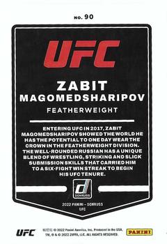 2022 Donruss UFC #90 Zabit Magomedsharipov Back