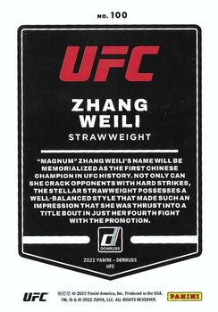 2022 Donruss UFC #100 Zhang Weili Back