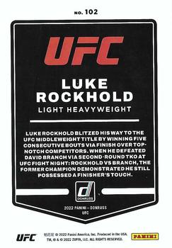 2022 Donruss UFC #102 Luke Rockhold Back