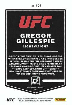 2022 Donruss UFC #107 Gregor Gillespie Back
