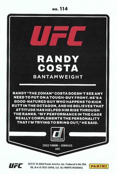 2022 Donruss UFC #114 Randy Costa Back