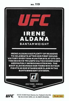 2022 Donruss UFC #119 Irene Aldana Back