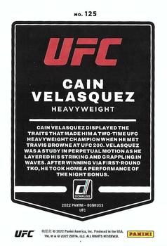 2022 Donruss UFC #125 Cain Velasquez Back