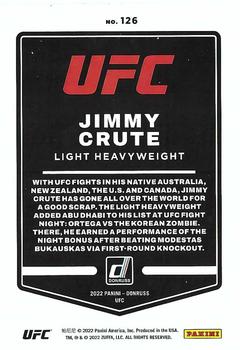 2022 Donruss UFC #126 Jimmy Crute Back