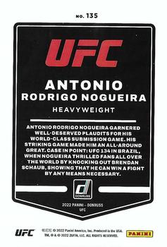2022 Donruss UFC #135 Antonio Rodrigo Nogueira Back