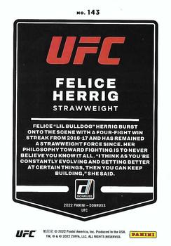 2022 Donruss UFC #143 Felice Herrig Back