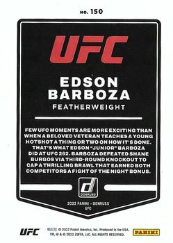 2022 Donruss UFC #150 Edson Barboza Back