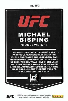 2022 Donruss UFC #152 Michael Bisping Back