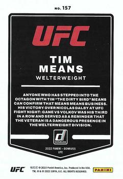 2022 Donruss UFC #157 Tim Means Back