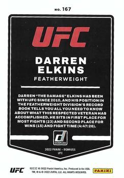 2022 Donruss UFC #167 Darren Elkins Back