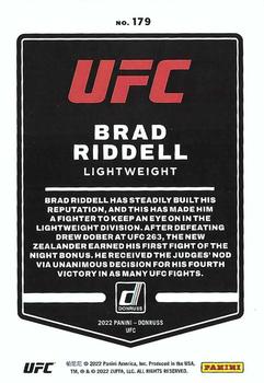 2022 Donruss UFC #179 Brad Riddell Back