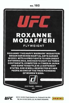 2022 Donruss UFC #193 Roxanne Modafferi Back