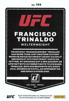 2022 Donruss UFC #199 Francisco Trinaldo Back