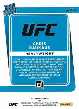 2022 Donruss UFC #211 Chris Daukaus Back