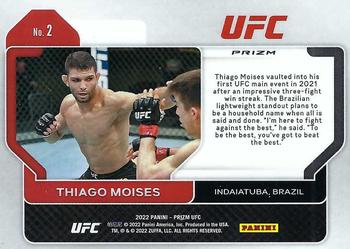 2022 Panini Prizm UFC - Green #2 Thiago Moises Back