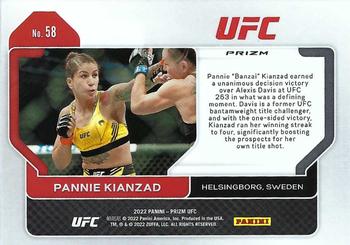 2022 Panini Prizm UFC - Green #58 Pannie Kianzad Back