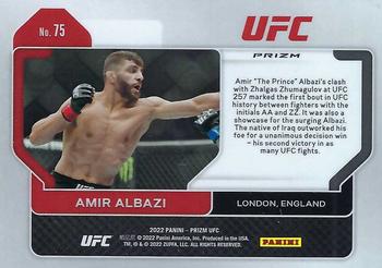 2022 Panini Prizm UFC - Green #75 Amir Albazi Back
