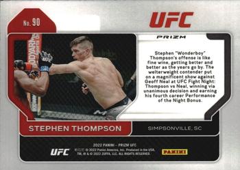2022 Panini Prizm UFC - Green #90 Stephen Thompson Back