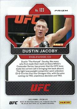 2022 Panini Prizm UFC - Green #123 Dustin Jacoby Back