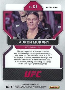 2022 Panini Prizm UFC - Green #126 Lauren Murphy Back