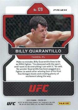 2022 Panini Prizm UFC - Green #129 Billy Quarantillo Back