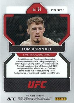 2022 Panini Prizm UFC - Green #134 Tom Aspinall Back