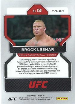 2022 Panini Prizm UFC - Green #159 Brock Lesnar Back
