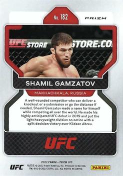 2022 Panini Prizm UFC - Green #182 Shamil Gamzatov Back