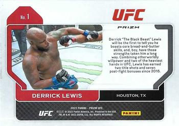 2022 Panini Prizm UFC - Hyper #1 Derrick Lewis Back